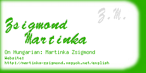 zsigmond martinka business card